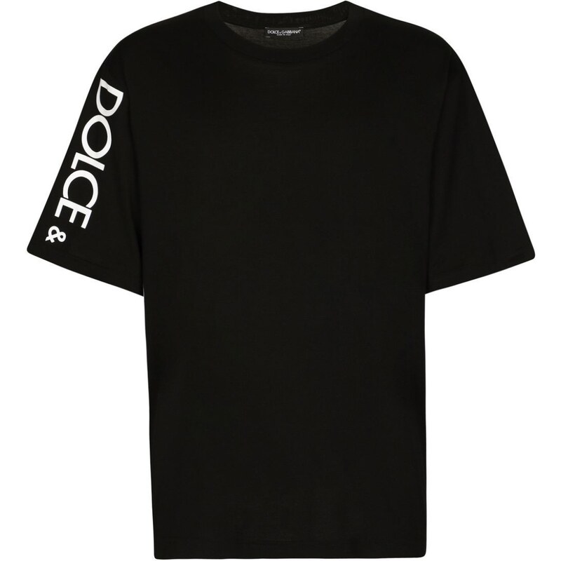 DOLCE & GABBANA Aside Logo Black tričko 44327638