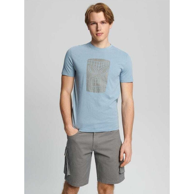 Sinsay - Cargo šortky - svetlošedá 65737861