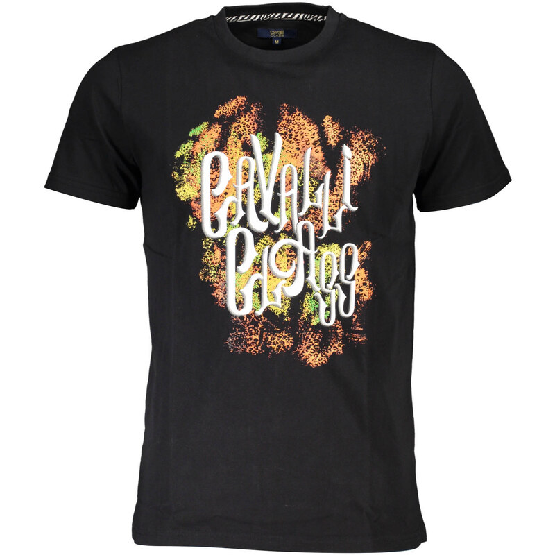 Čierne tričko Cavalli Class s krátkym rukávom 64707635