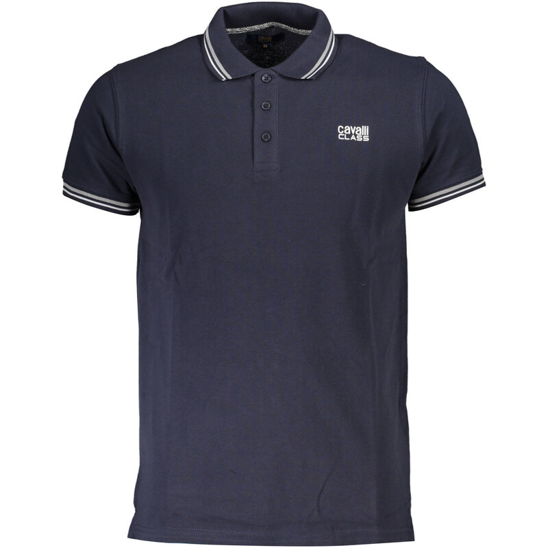 Pánske modré polo tričko Cavalli Class 64702427