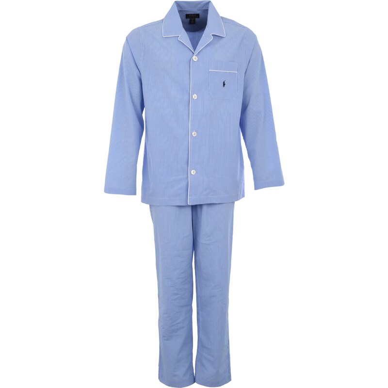 Polo Ralph Lauren Dlhé pyžamo svetlomodrá / biela 44785183