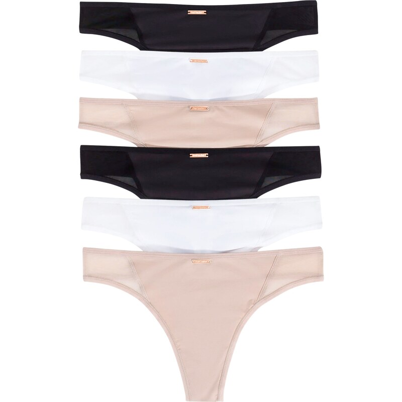 bonprix Feel Comfort mikrovláknové nohavičky (6 ks), farba biela 44733848