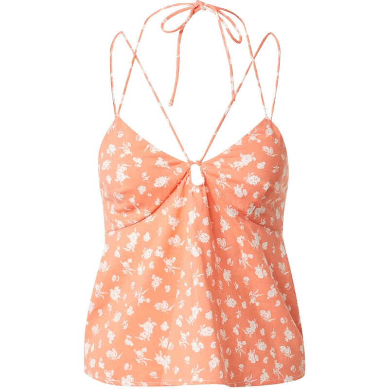 EDITED Top Allie oranžová melírovaná / biela 44363843