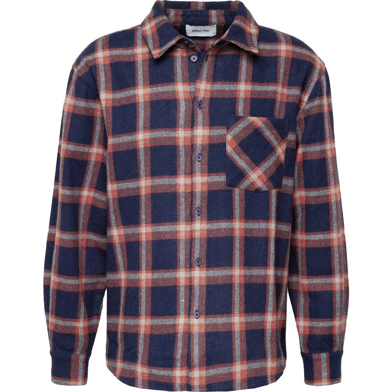 ABOUT YOU Košeľa Kevin tmavomodrá / svetlooranžová 54253840