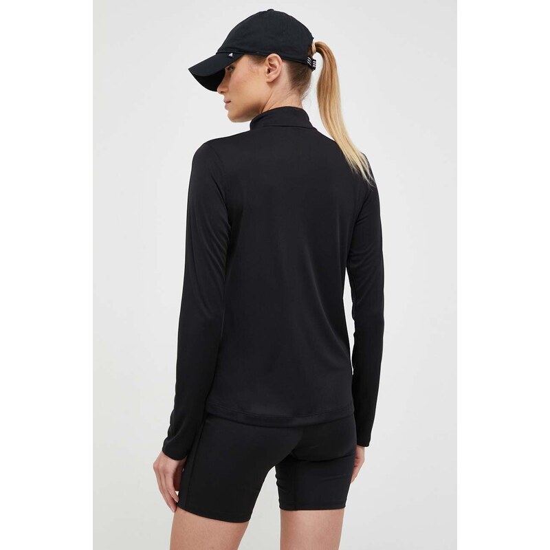 Bežecké tričko s dlhým rukávom Asics Core čierna farba, s polorolákom