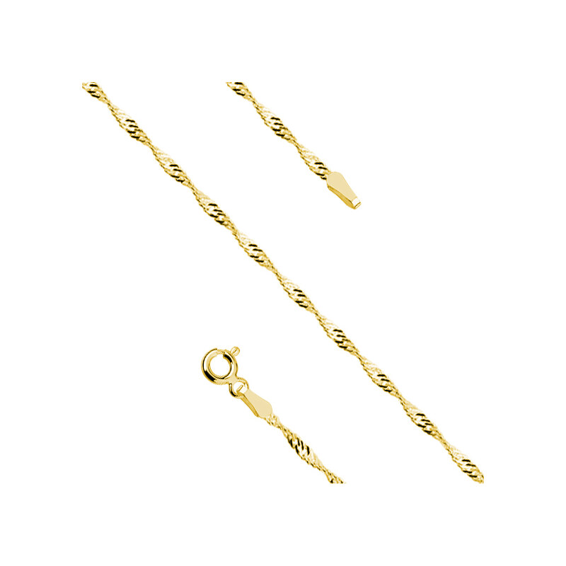 Olivie Stříbrný 55cm řetízek SINGAPUR GOLD 9583 65048854