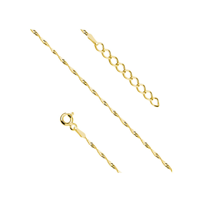 Olivie Strieborná retiazka na nohu SINGAPUR GOLD 7544 44406400