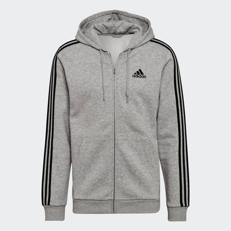 Adidas Mikina Essentials Fleece 3-Stripes Full-Zip Hoodie 60425838