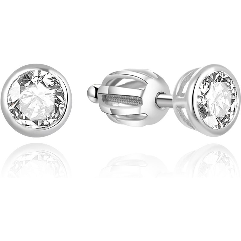 Beneto Minimalistické strieborné náušnice kôstky AGUP1707S 66583378