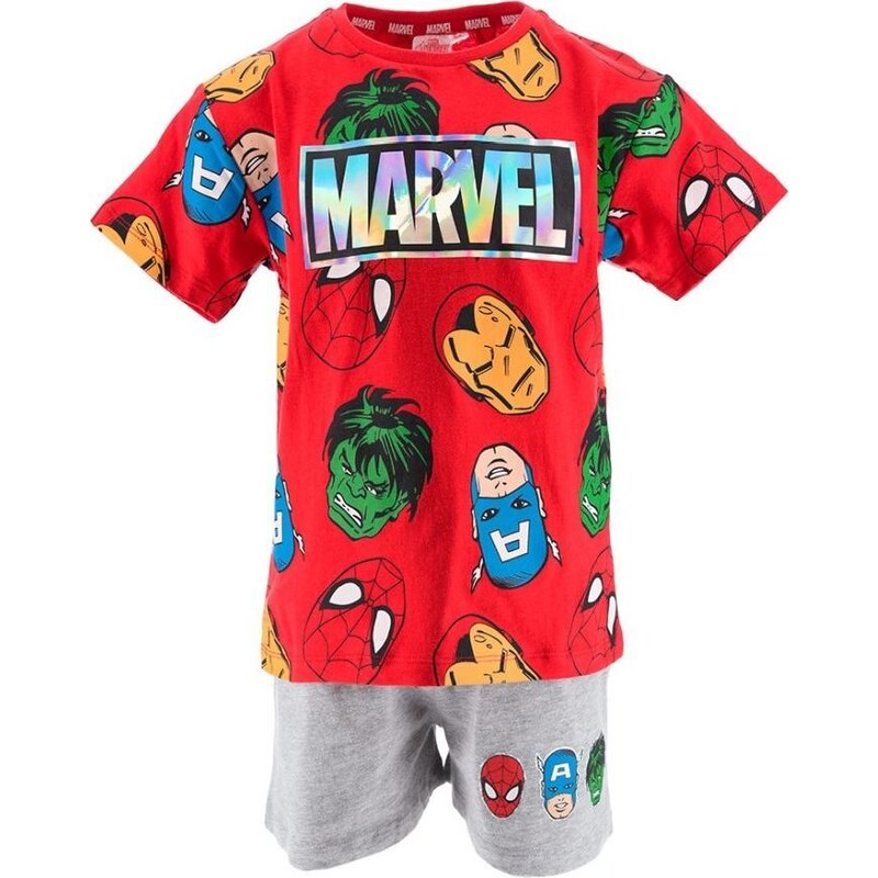 Červeno-sivá súprava s potlačou Marvel Avengers 44430944