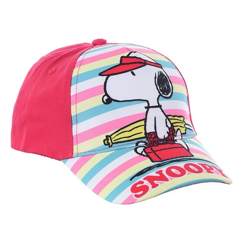 Tmavoružová šiltovka s farebnými pruhmi Snoopy 44430927