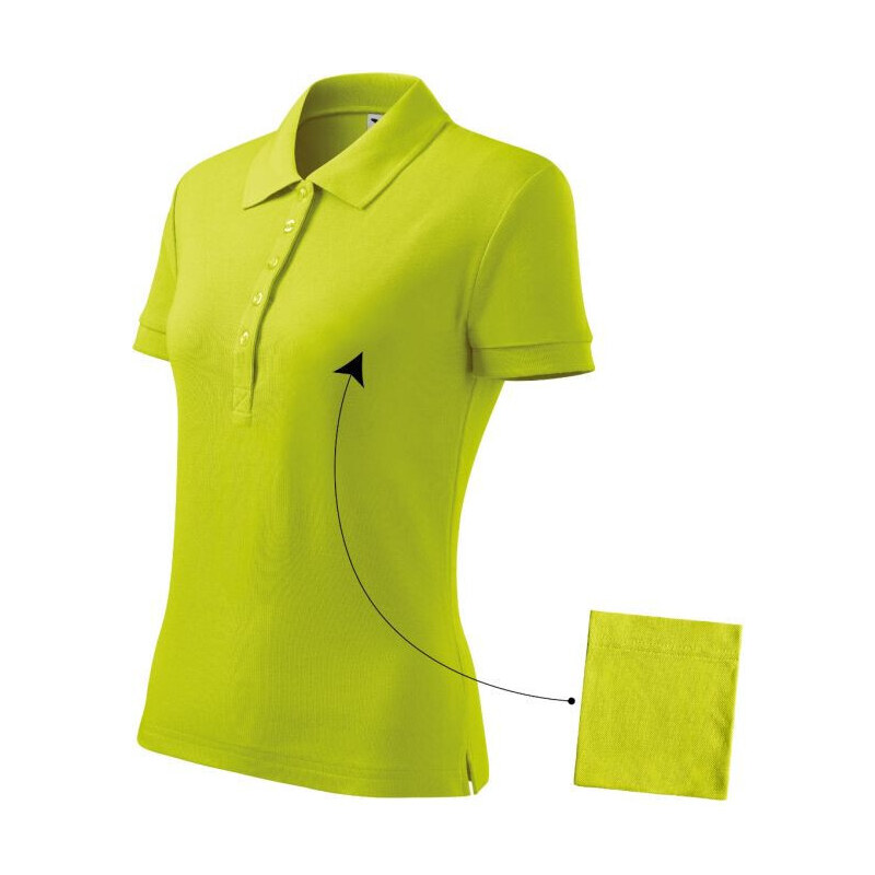 Bavlnená polokošeľa Malfini W MLI-21362 limetkovo zelená 44507447