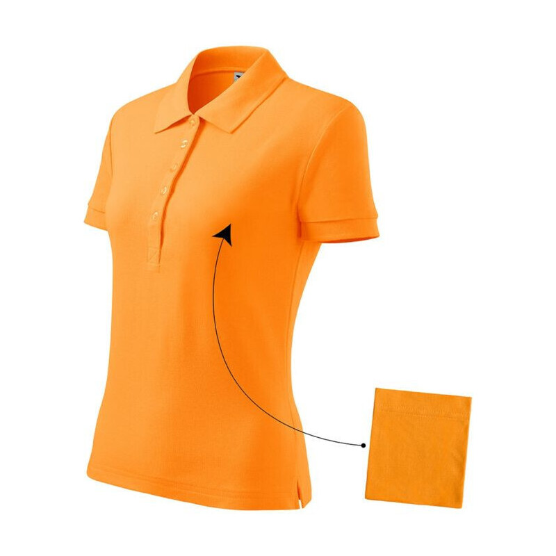 Bavlnené polo tričko Malfini W MLI-213A2 s mandarínkovým vzorom 44507449