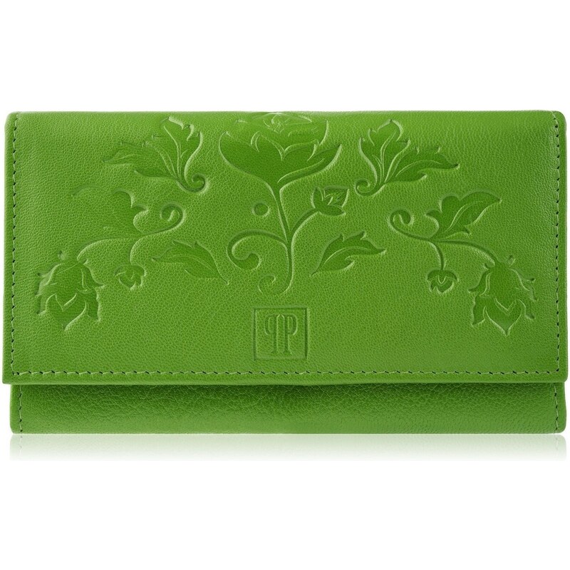 PAOLO PERUZZI Dámska kožená peňaženka T-45-GR | zelená T-45-GR 44442059