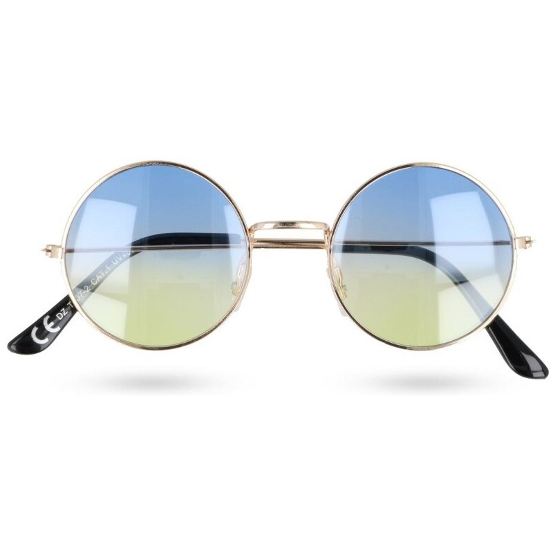 Sunmania Žlto-modré priehľadné okuliare Lenonky 44442159