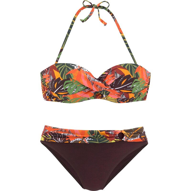 VIVANCE Bikiny čokoládová / žltá / zelená / oranžová 54248159