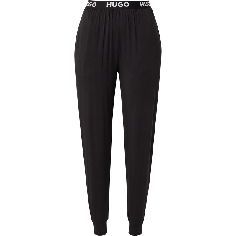 HUGO Pyžamové nohavice čierna / biela 44446519