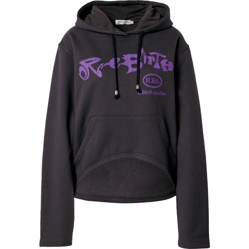 Rebirth Studios Mikina Hella grafitová / neónovo fialová 54254070