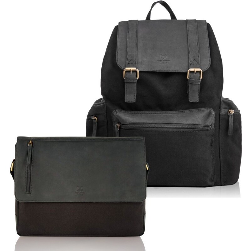 Paolo Peruzzi Pánsky batoh a taška ZUP-73-BL | čierna ZUP-73-BL 44461117