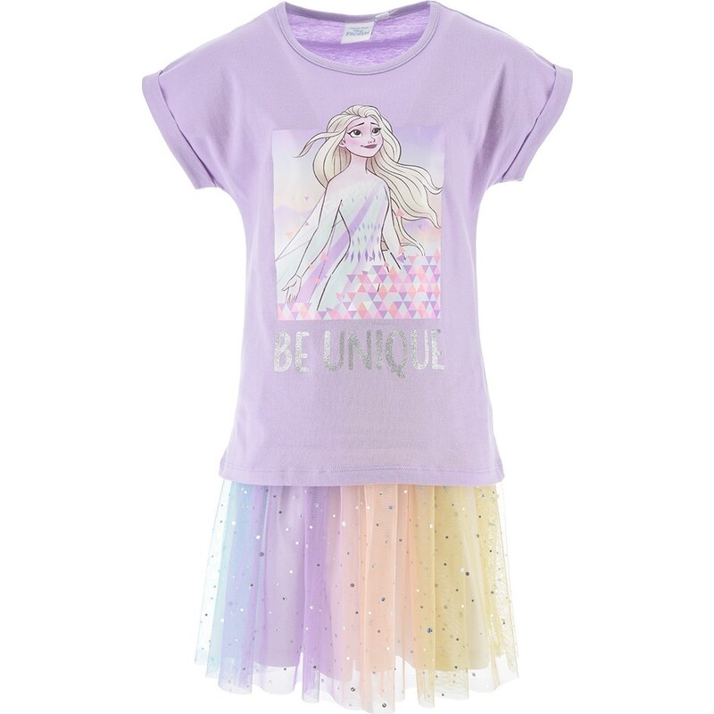 Fialový set trička a sukne Disney Frozen 44461377