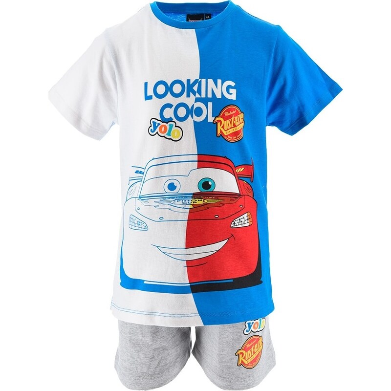 Bielo-sivý letný chlapčenský set Disney Cars 44461378
