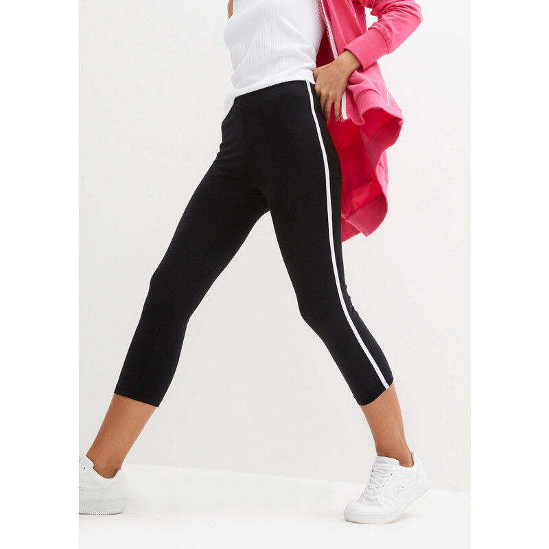 bonprix Športové legíny v 3/4 dĺžke, farba čierna 45082650