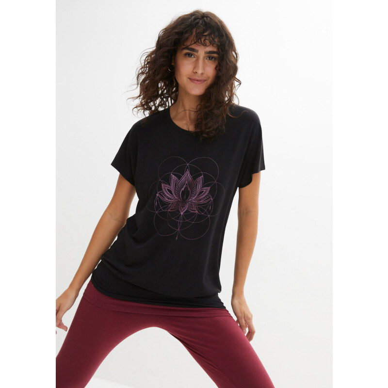 bonprix Športové tričko, Loose Fit, farba čierna 44797999