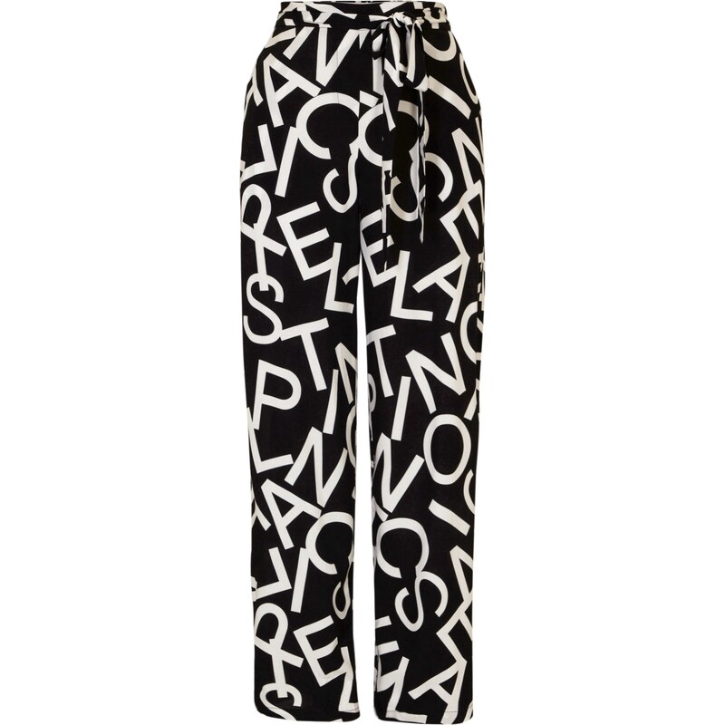 bonprix Nohavice Marlene s opaskom na zaviazanie, farba čierna 45033380