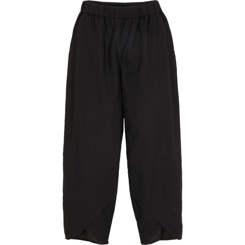 bonprix 3/4 nohavice z ľahkého pláteného mixu, farba čierna 44847441