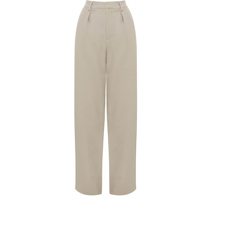 Tussah Plisované nohavice ANGELA sivá 54253789