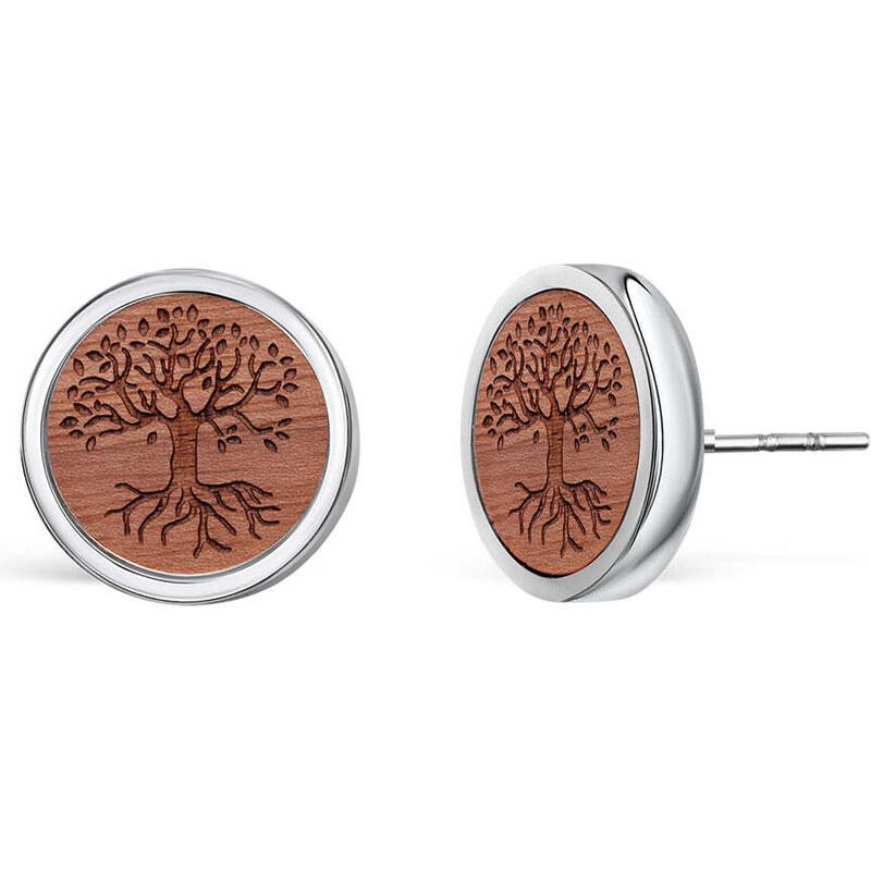 CRYSTalp Štýlové oceľové náušnice Strom života 41424.W2.E.03 66589811