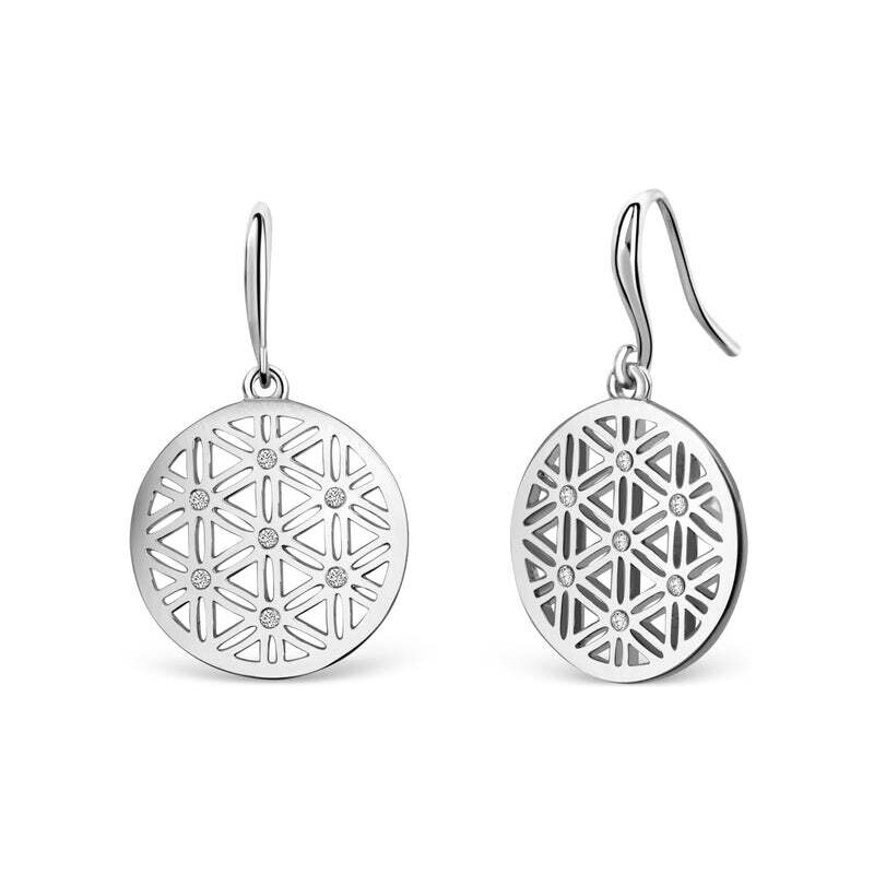 CRYSTalp Módne náušnice s kryštálmi Flower of Life 40086.CRY.R 66582824
