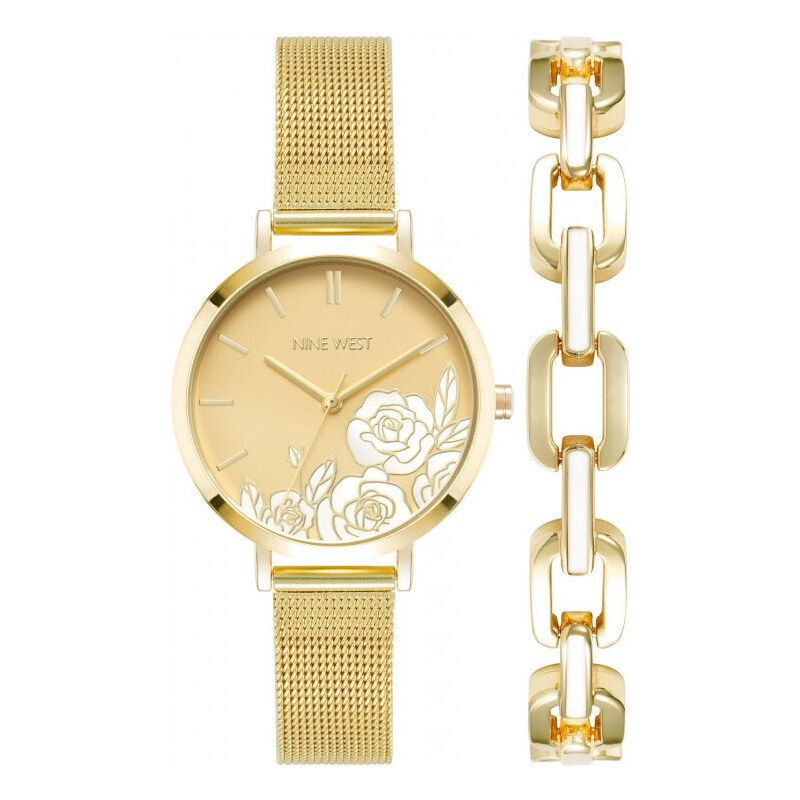 Nine West Darčekový set hodiniek a náramku NW/2794GPST 66586996