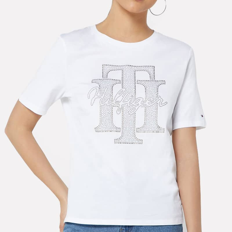 Dámské bílé triko Tommy Hilfiger 22668 44747572