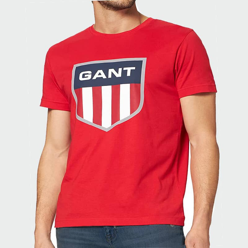 Pánské červené triko Gant 24473 44747599