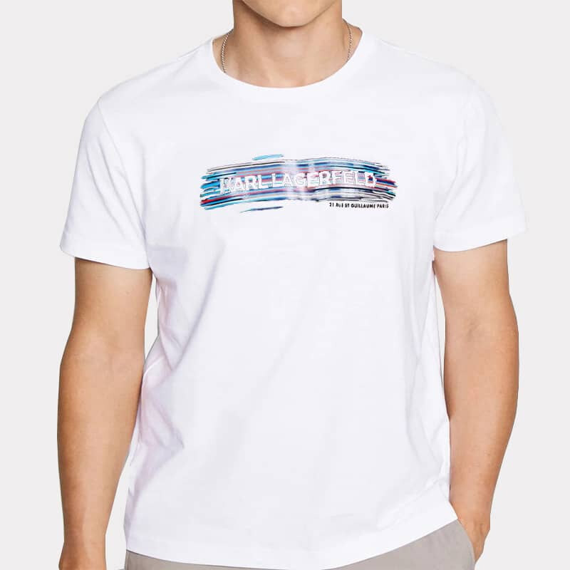 Pánské bílé triko Karl Lagerfeld 25997 44747636