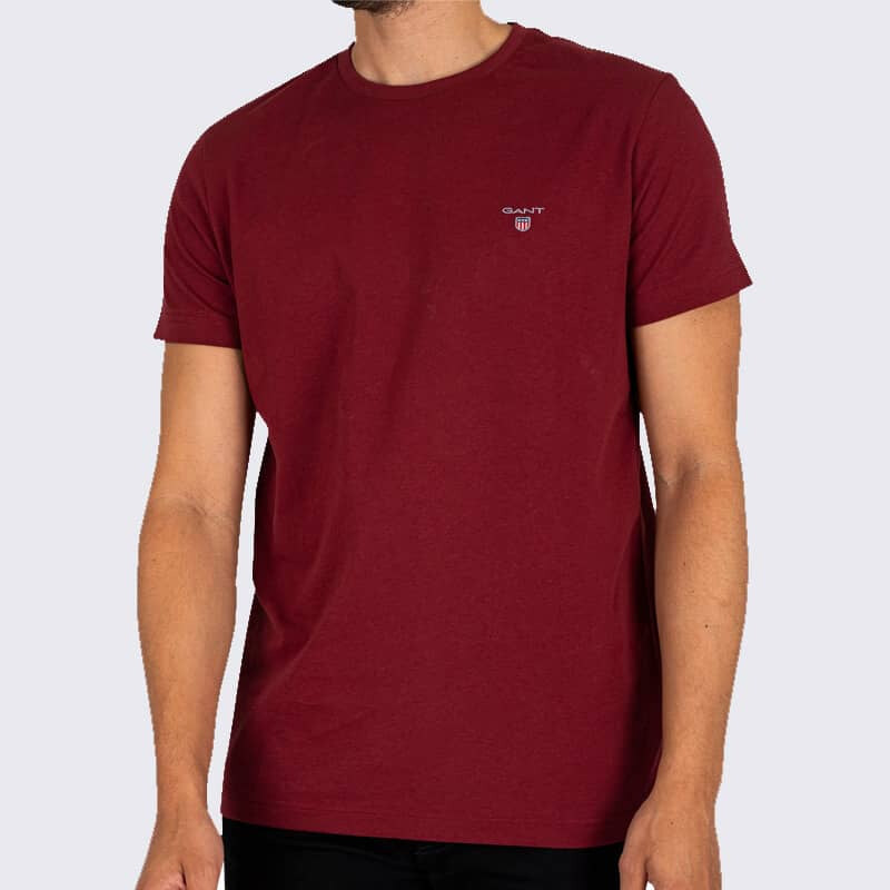 Pánské vínové triko Gant 52354 44747706