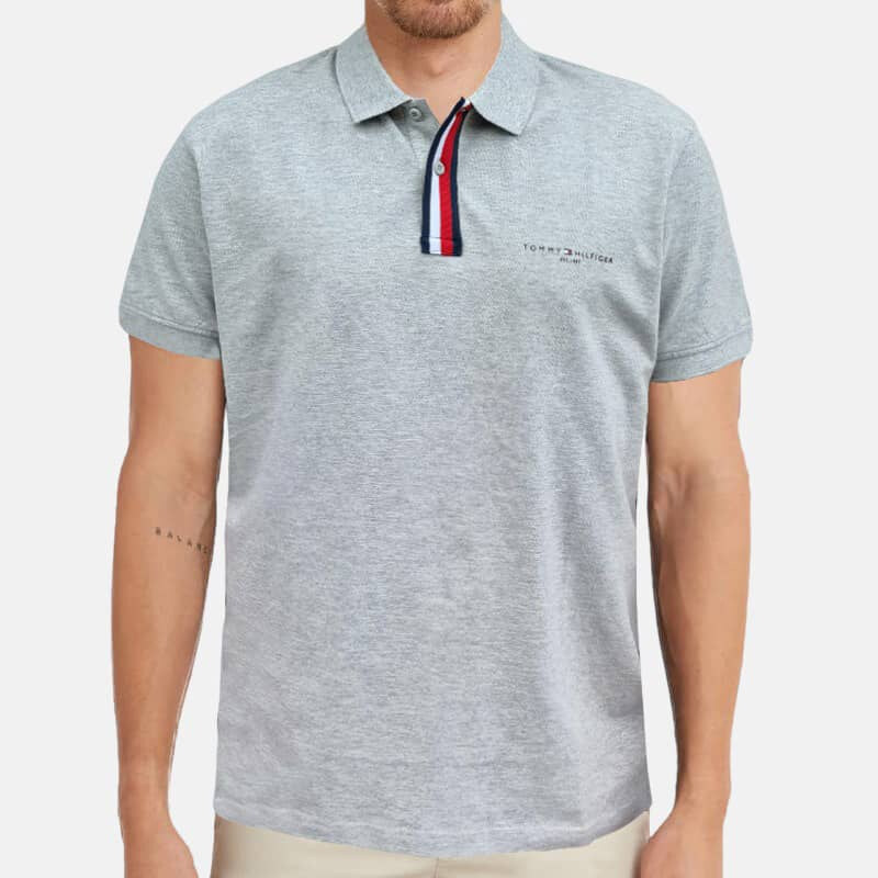 Pánské šedé polo triko Tommy Hilfiger 55444 44747765