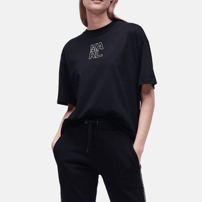 Dámské černé triko Karl Lagerfeld 55432 44747755