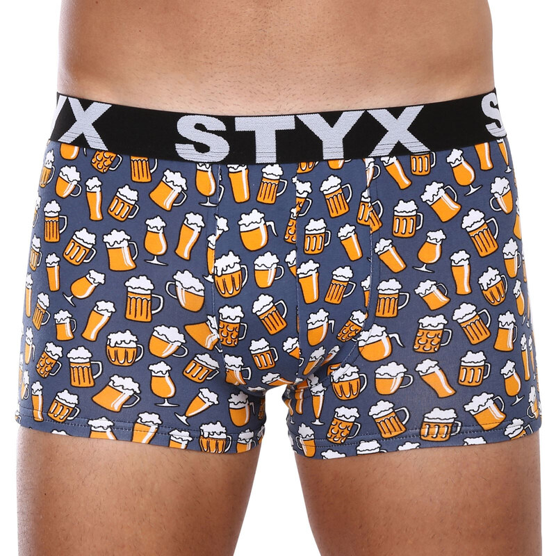 Pánske boxerky Styx art športová guma pivo (G1357) 44495389