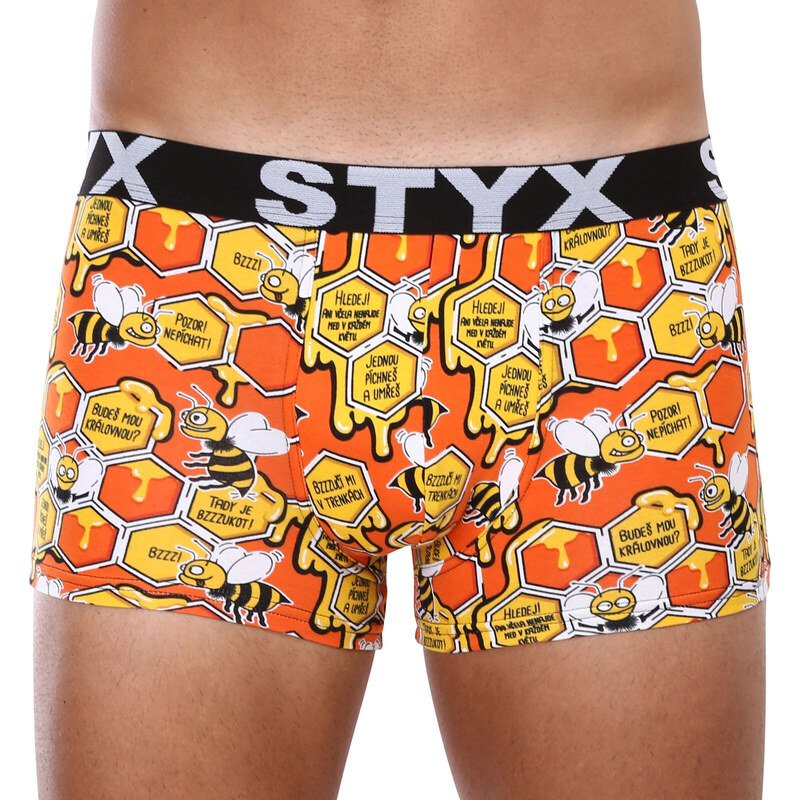 Pánske boxerky Styx art športová guma včielky (G1654) 44495392