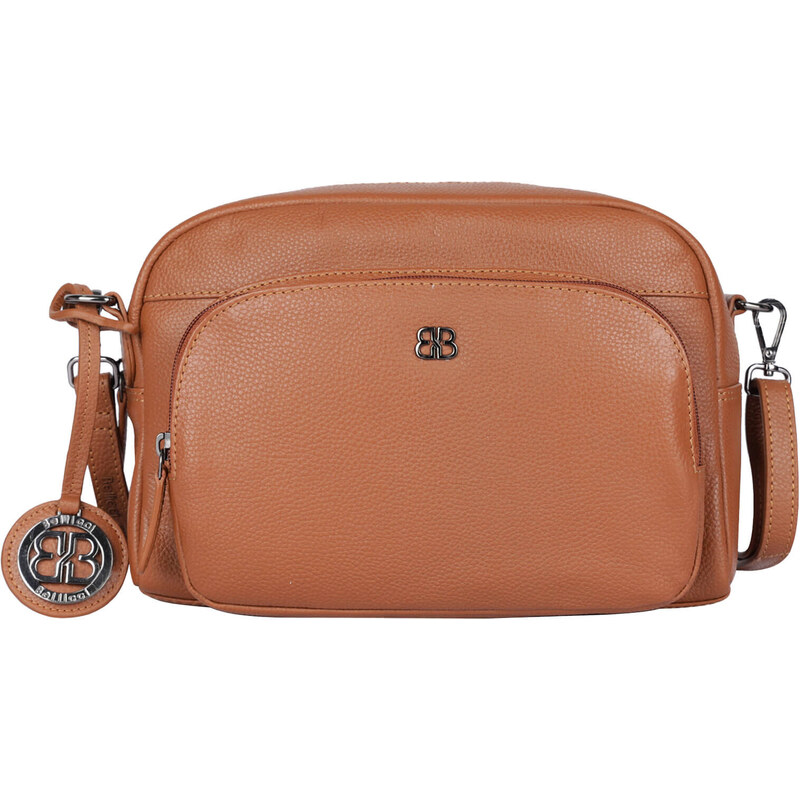 Dámska kožená crossbody kabelka Bellicci Norra - koňak 48227577