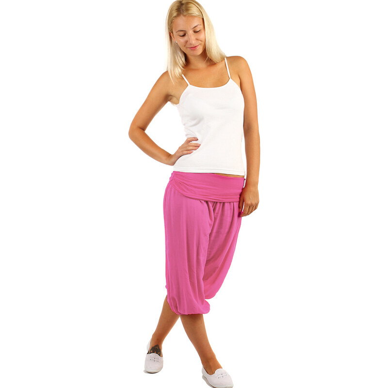 Glara Trojštvrťové háremové nohavice 11635559