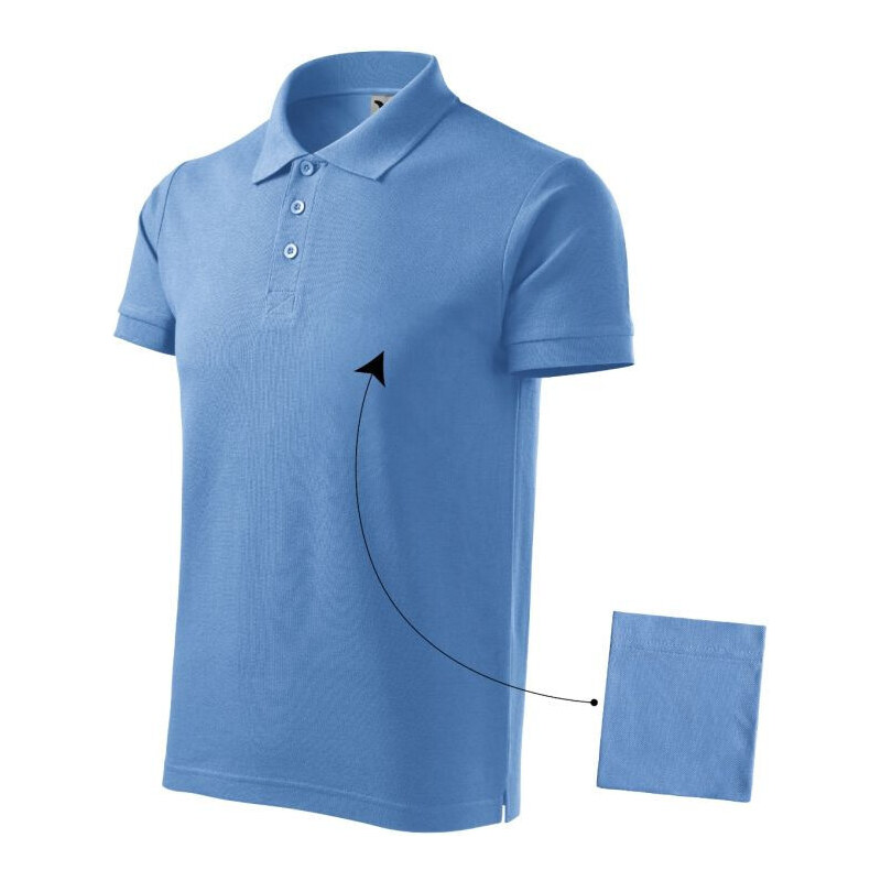 Bavlnená polokošeľa Malfini M MLI-21215 modrá 44533467