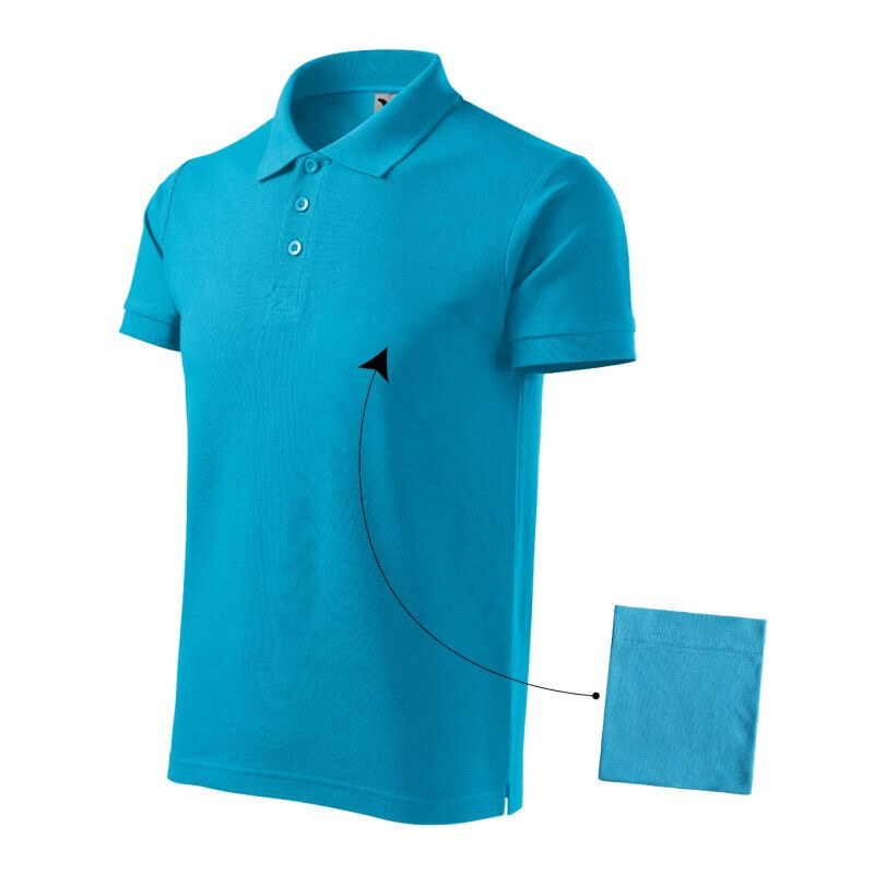 Bavlnená polokošeľa Malfini M MLI-21244 tyrkysová 44533468