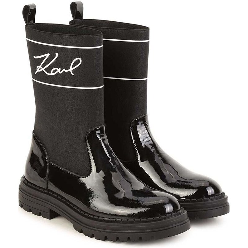 Detské topánky Karl Lagerfeld čierna farba