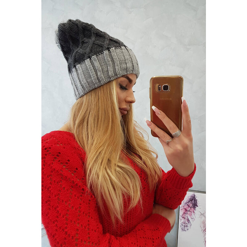 K-Fashion Milano fleecová čiapka K203 graphite+grey 44560781