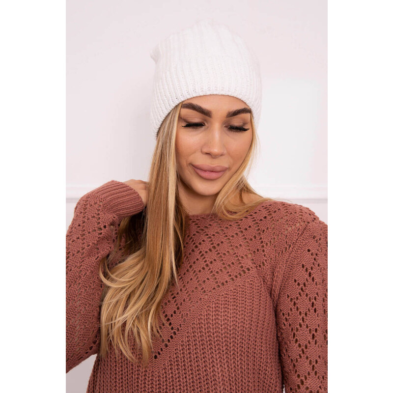 K-Fashion Fleecová čiapka Anna K238 biela 44560871