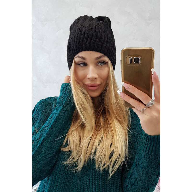 K-Fashion Fleecová čiapka Anna K238 čierna 44560872