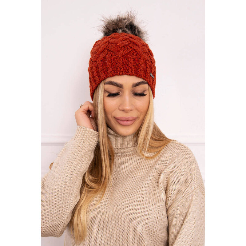 K-Fashion Fleecová čiapka Daria K217 červená 44560840